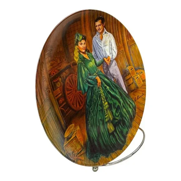 Gone With The Wind "Scarlett's Green Dress" Plate Vintage 1984  8.5" by Knowles - Picture 2 of 7
